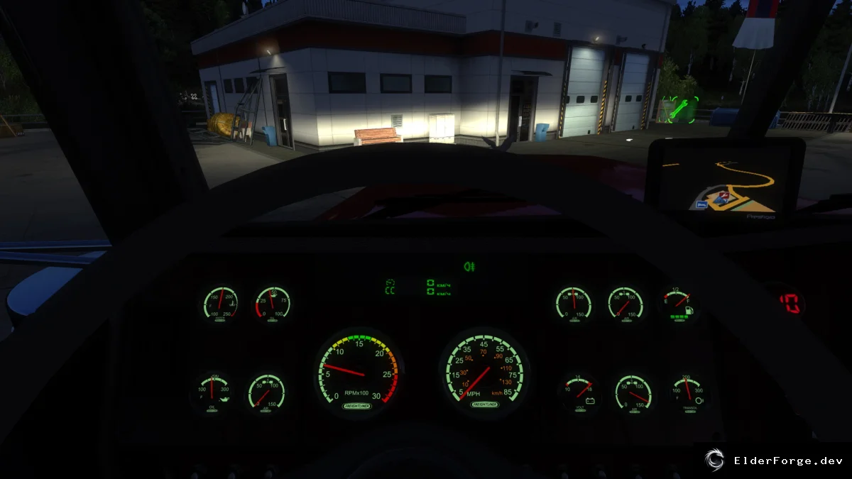 Обложка мода: HD‑текстуры приборов и интерьера для Freightliner Classic XL Reworked – ETS2
