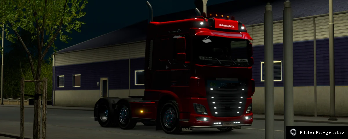 Обложка мода: Heavy Haulage Chassis Addon для DAF XF Euro 6 – 8x4/4 Midlift &amp; Rearlift в ETS2