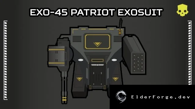 Helldivers 2: Патриотический экзокостюм Exo‑45 для RimWorld