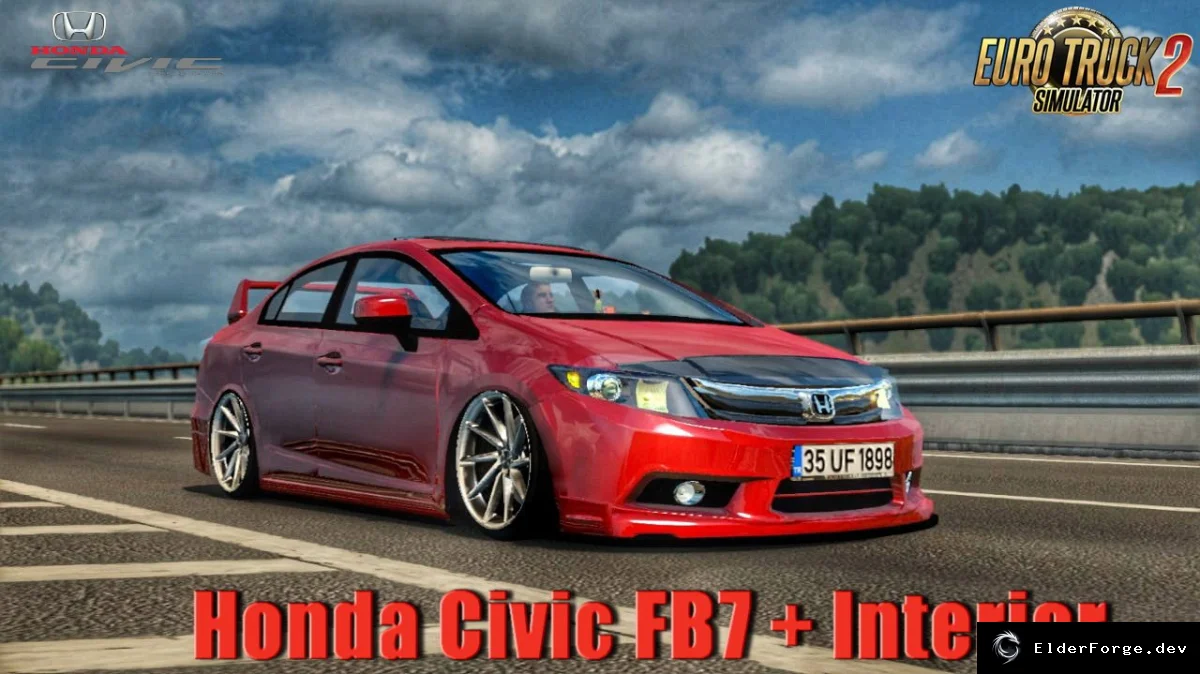 Обложка мода: Honda Civic FB7 для Euro Truck Simulator 2 – полная комплектация 1.43.x