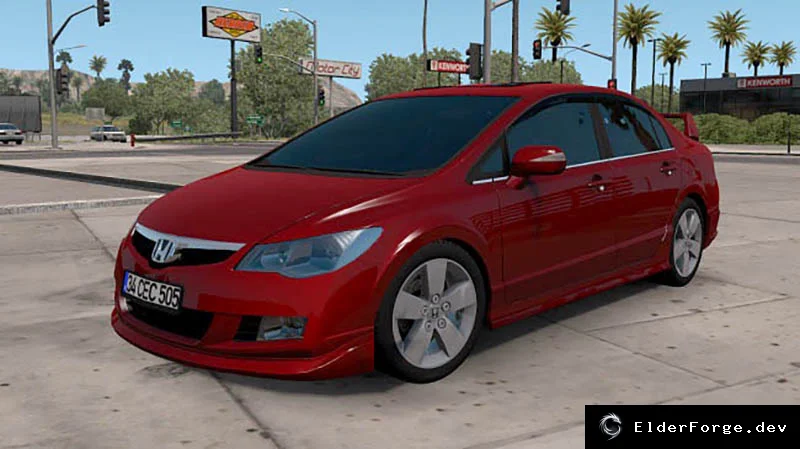 Обложка мода: Honda Civic FD6 для Euro Truck Simulator 2 – полная комплектация 1.43