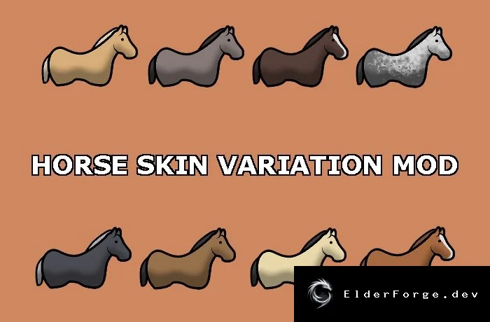 Horse Breeds – Реальные варианты окраски лошадей для RimWorld