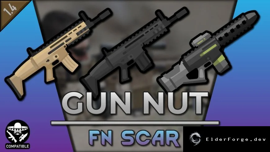 [HRK] Gun Nut – FN SCAR: мод добавляет пять вариантов штурмовой винтовки SCAR для RimWorld