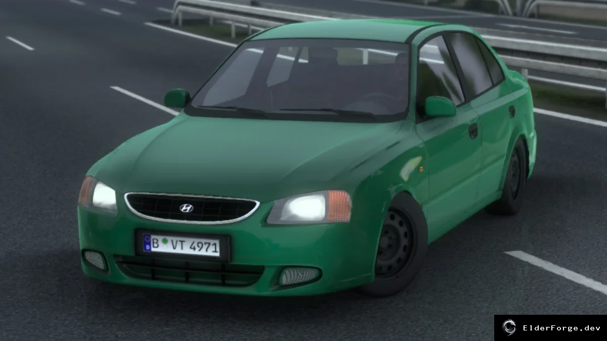 Обложка мода: Hyundai Accent 2002 для Euro Truck Simulator 2 – полный набор (v1.0)