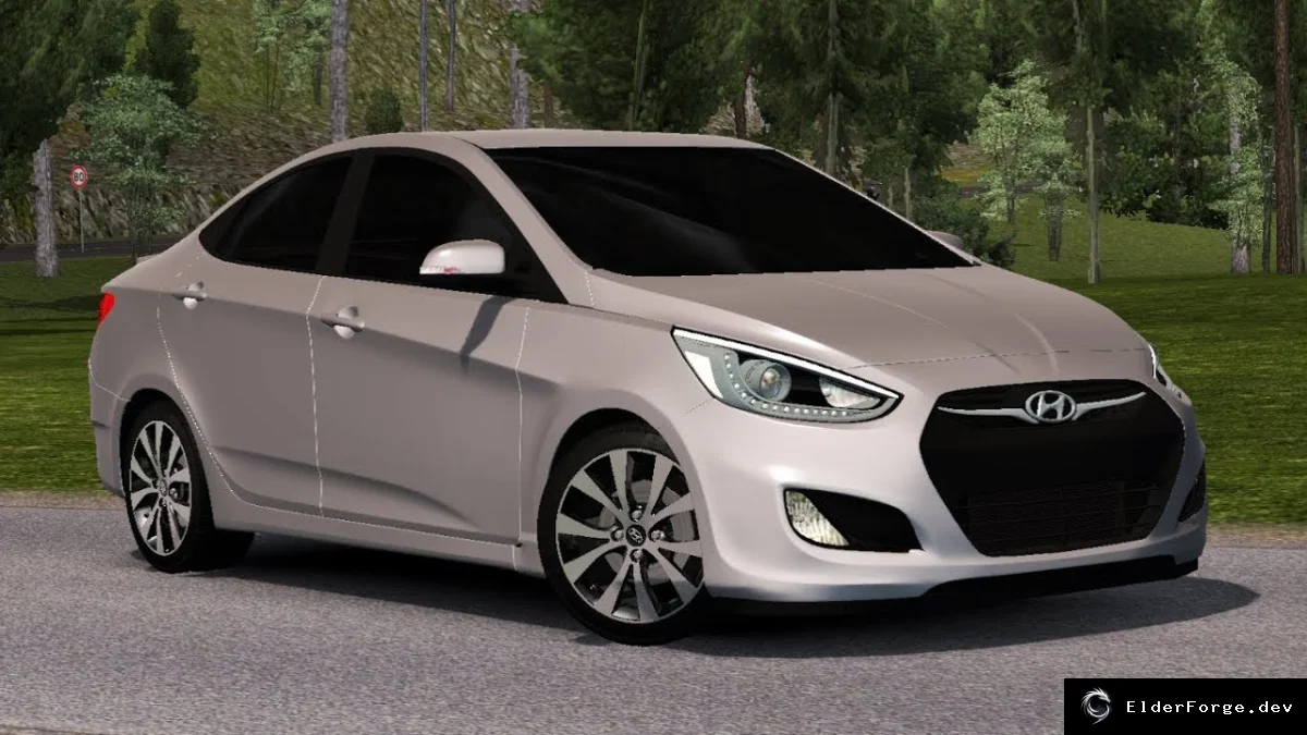 Обложка мода: Hyundai Accent Blue 2010 для Euro Truck Simulator 2 (v6.0, 1.39.x)