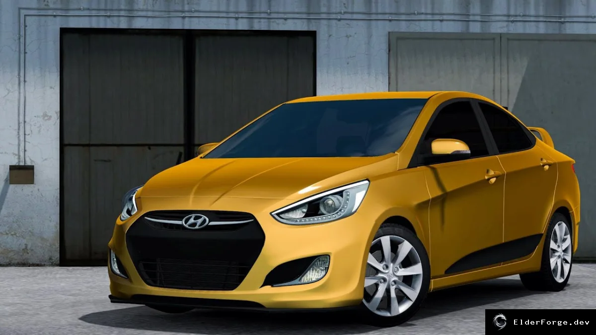 Обложка мода: Hyundai Accent RB 2011 для Euro Truck Simulator 2 – полный набор опций (v6.1)