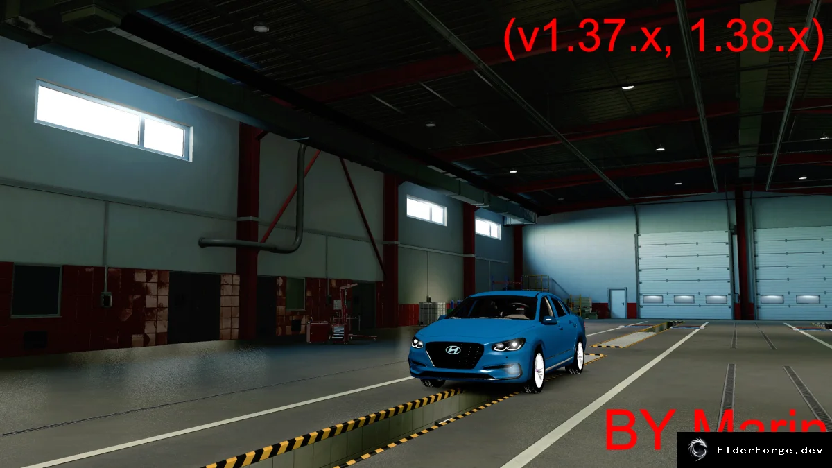 Обложка мода: Hyundai Grandeur 2.0 для Euro Truck Simulator 2 – новые интерьер и звук
