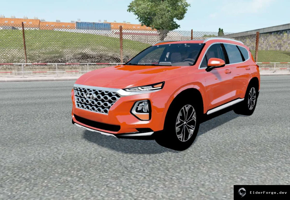 Обложка мода: Hyundai Santa Fe 2018 (TM) – новый автомобиль для Euro Truck Simulator 2