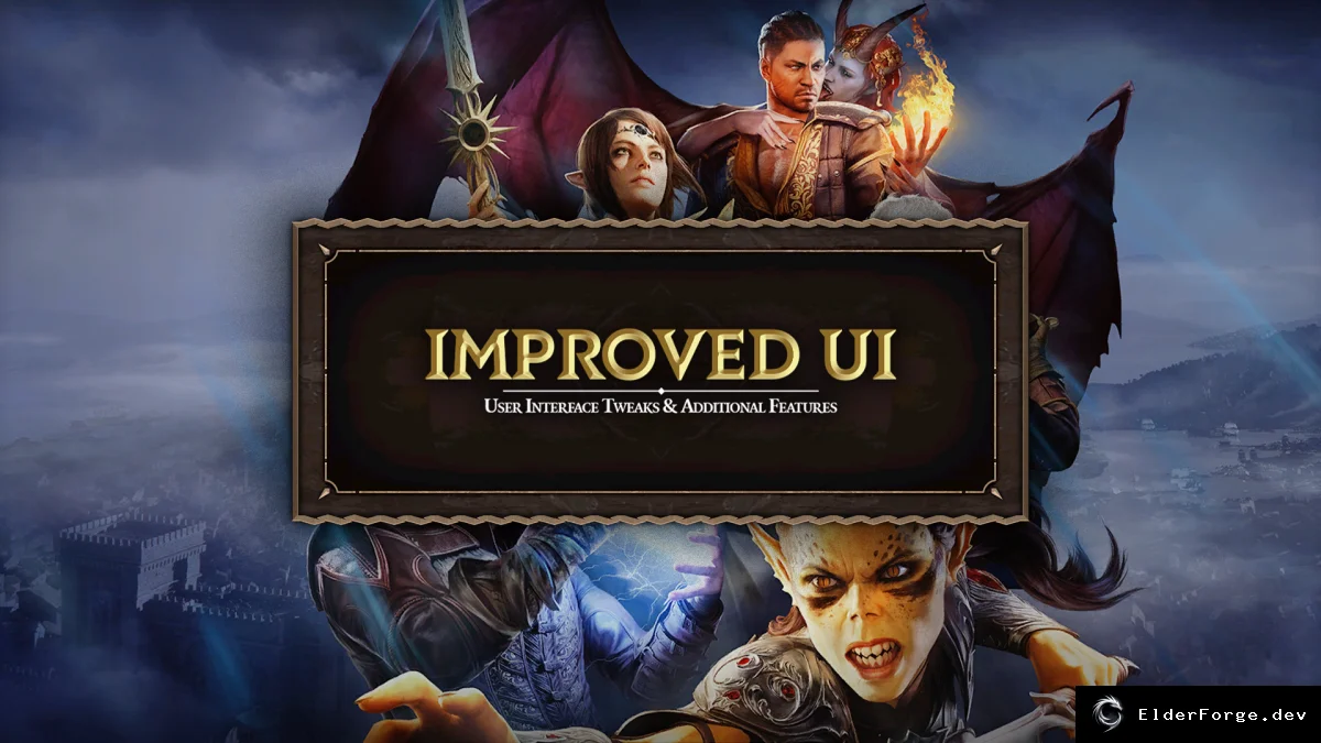 Обложка мода: Improved UI для Baldur's Gate 3 – улучшенный интерфейс и инструменты моддинга