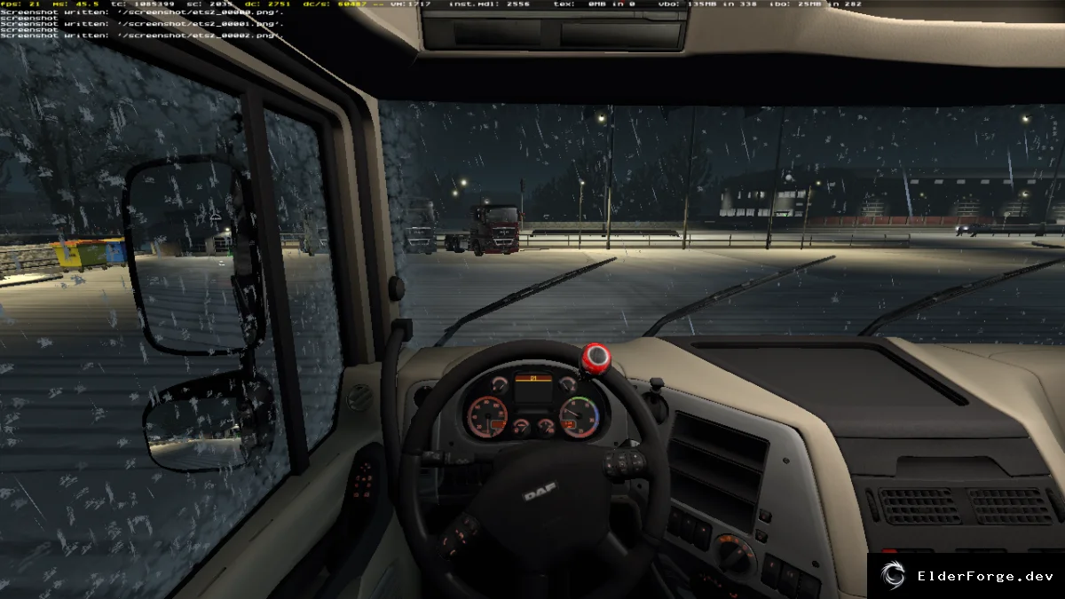 Обложка мода: Interior Lights – подсветка салона в ETS2 для DAF XF 105 и MAN TGX