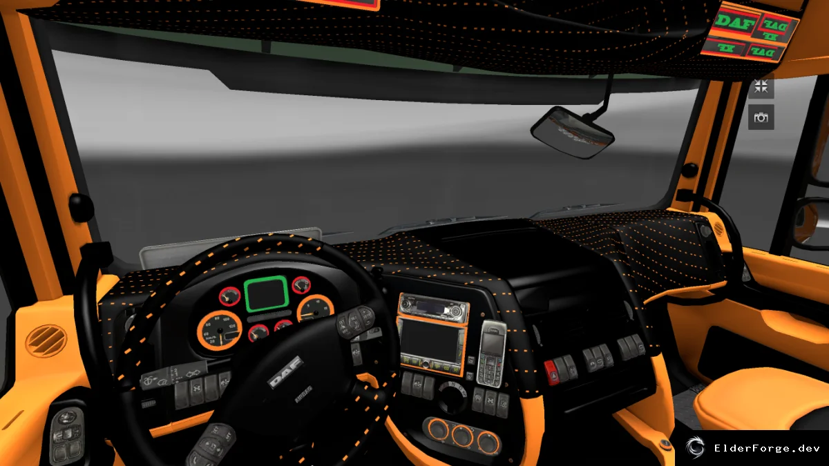 Обложка мода: Interior Negru Pack – роскошные кабины для DAF, MAN и Scania в ETS2
