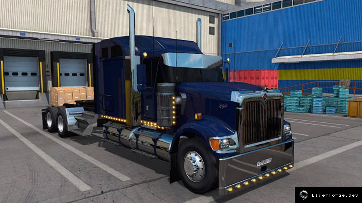 Обложка мода: International 9900i для Euro Truck Simulator 2 – полная адаптация (ETS2 1.41)