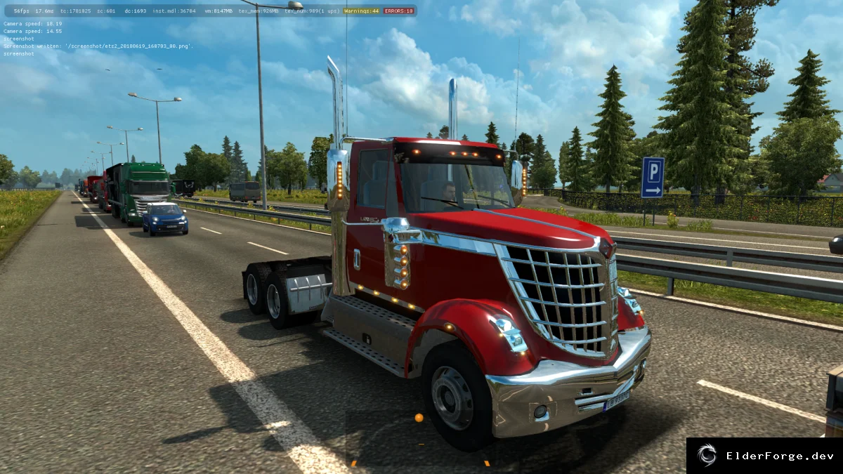 Обложка мода: International Lonestar в трафике для Euro Truck Simulator 2 – версия 1.31.xx