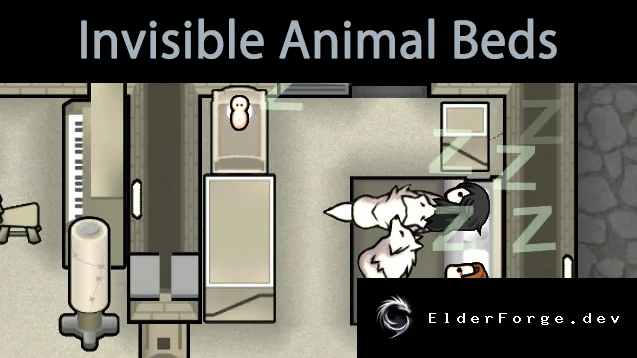 Invisible Animal Beds – невидимые кровати для животных в RimWorld