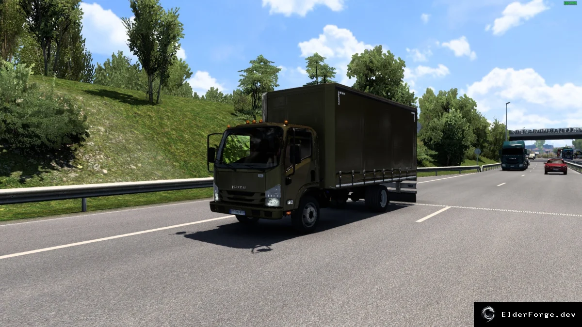 Обложка мода: Isuzu NPR 2018 для Euro Truck Simulator 2 – новый грузовик с полным набором опций