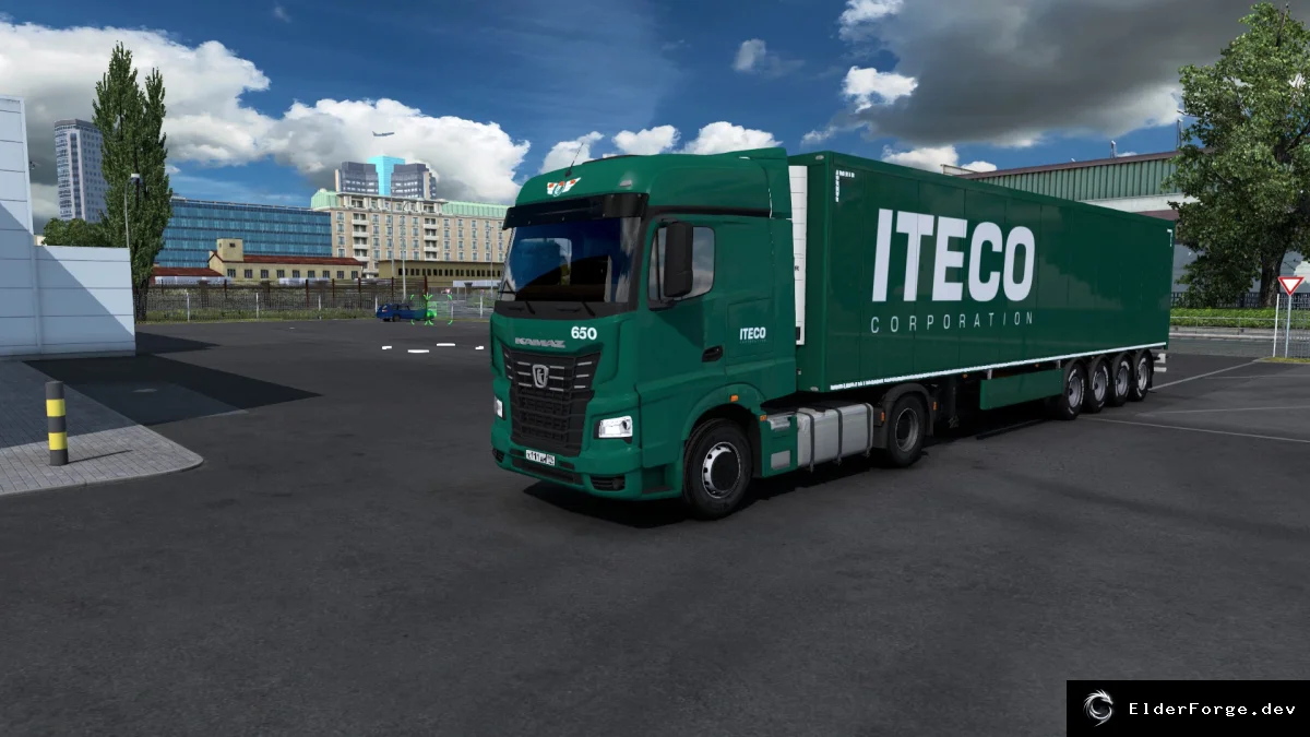Обложка мода: Iteco Corporation Combo Skin Pack для Euro Truck Simulator 2 – скины Kamaz 54901 и прицепов
