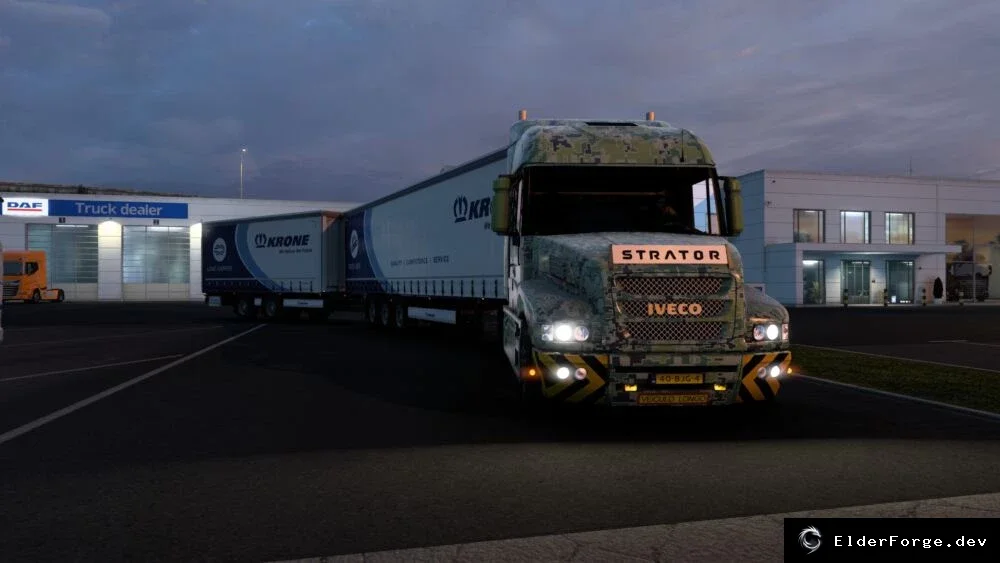 Обложка мода: Iveco Strator для Euro Truck Simulator 2 – новые кабины, шасси и тюнинг