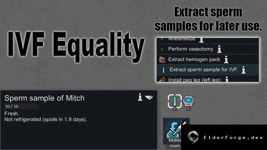 IVF Equality – расширенный репродуктивный мод для RimWorld