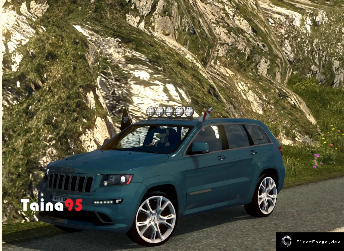 Обложка мода: JEEP GRAND CHEROKEE SRT8 для Euro Truck Simulator 2 – новые краски, звук и колёса