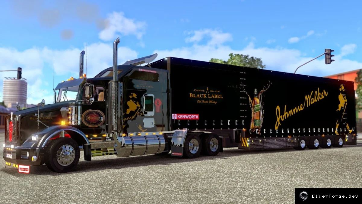 Обложка мода: Johnnie Walker Jumbo Krone Trailer для Euro Truck Simulator 2