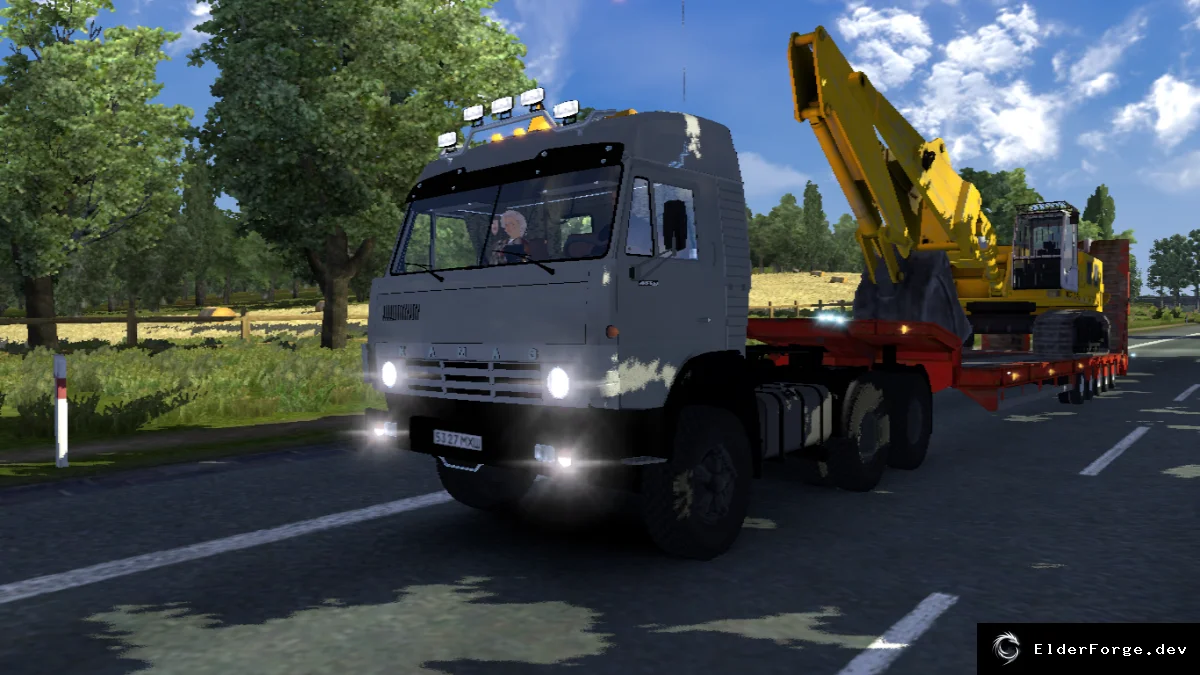 Обложка мода: Kamaz 5410 800 HP – мощный грузовик для Euro Truck Simulator 2