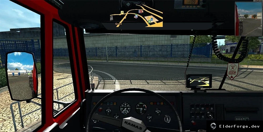 Обложка мода: Kamaz 5410‑1985 1985 года – новые кабины, шасси и двигатели для ETS2