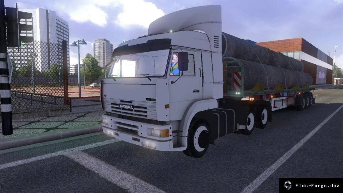 Обложка мода: Kamaz 54115 Turbo – реальный грузовик в Euro Truck Simulator 2