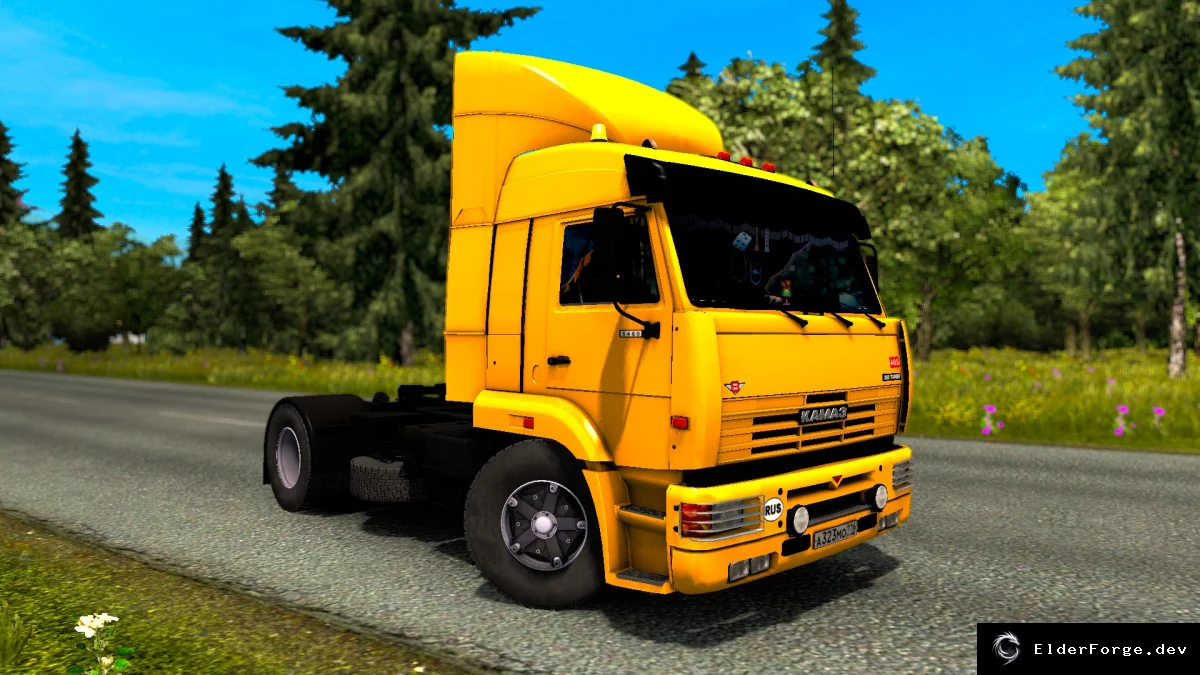 Обложка мода: КамАЗ 5460 для Euro Truck Simulator 2 – новые колёса, звук и интерьер