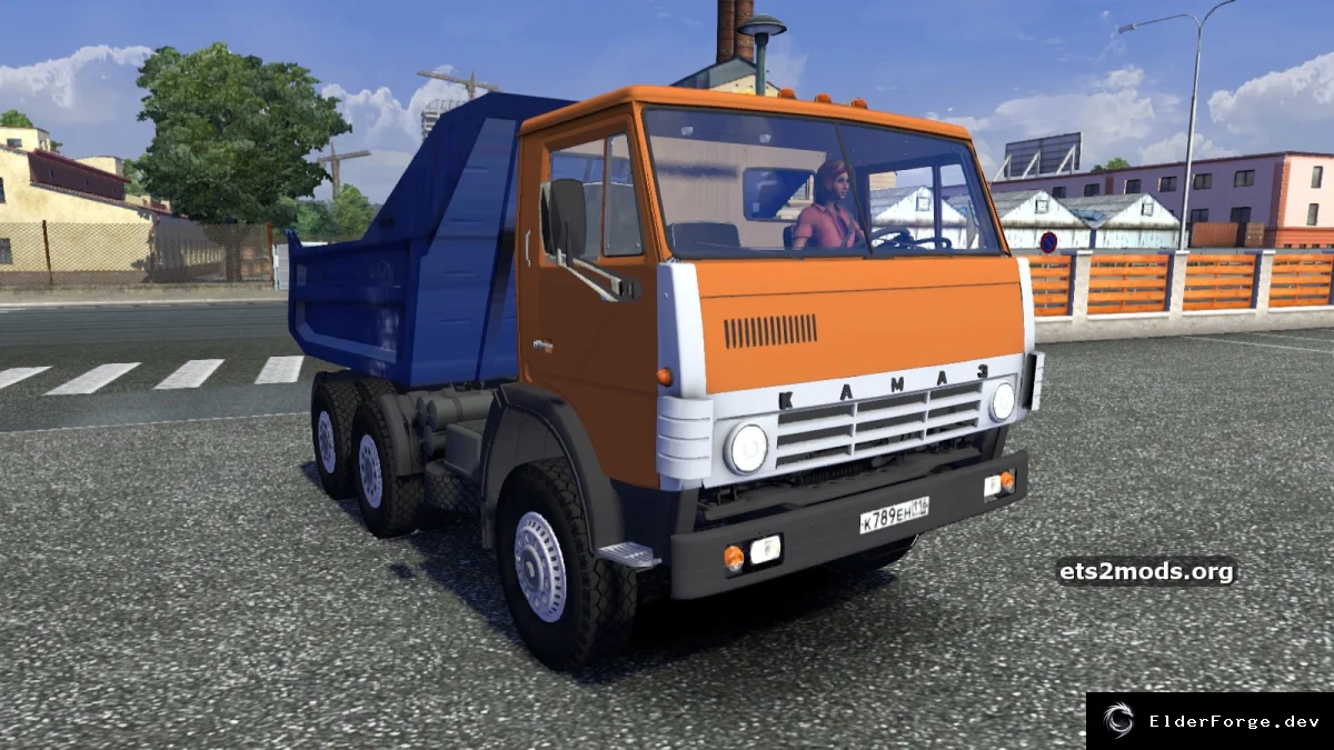 Обложка мода: Камаз 55111 в ETS2 – российский грузовик вместо Mercedes