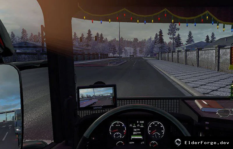 Обложка мода: Камера заднего вида для Scania R&amp;S и T в ETS2 – улучшенный обзор