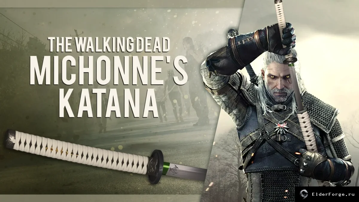 Обложка мода: Катана Мишон – уникальное оружие из The Walking Dead для Ведьмака 3