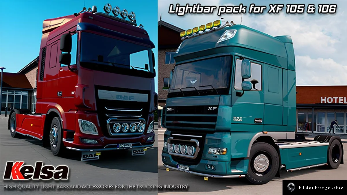 Обложка мода: Kelsa Lightbars для DAF XF105/106 в Euro Truck Simulator 2 (ETS2)