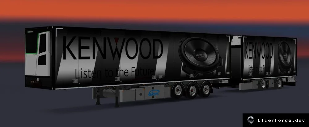Обложка мода: Kenwood Skins for Ekeri Trailers – новые раскраски в Euro Truck Simulator 2