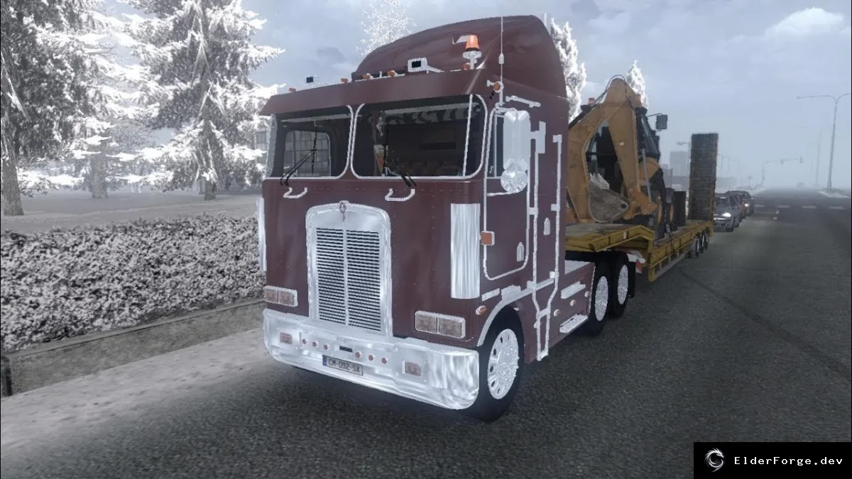 Обложка мода: Kenworth K-100 для Euro Truck Simulator 2 – 481 л.с., новые баки и уникальный салон