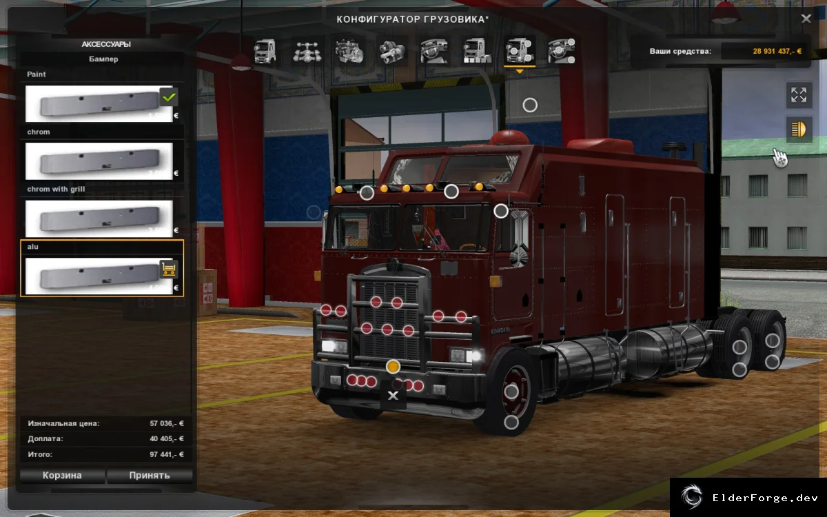 Обложка мода: Kenworth K100 Long – новый грузовик для Euro Truck Simulator 2 (ETS2 1.16‑1.20)