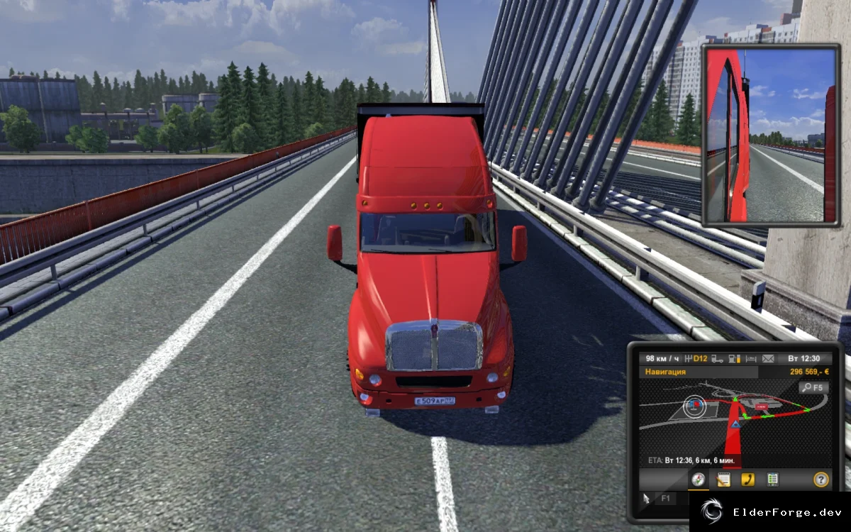 Обложка мода: Kenworth T2000 для Euro Truck Simulator 2 – улучшенный грузовик с новым салоном и звуками