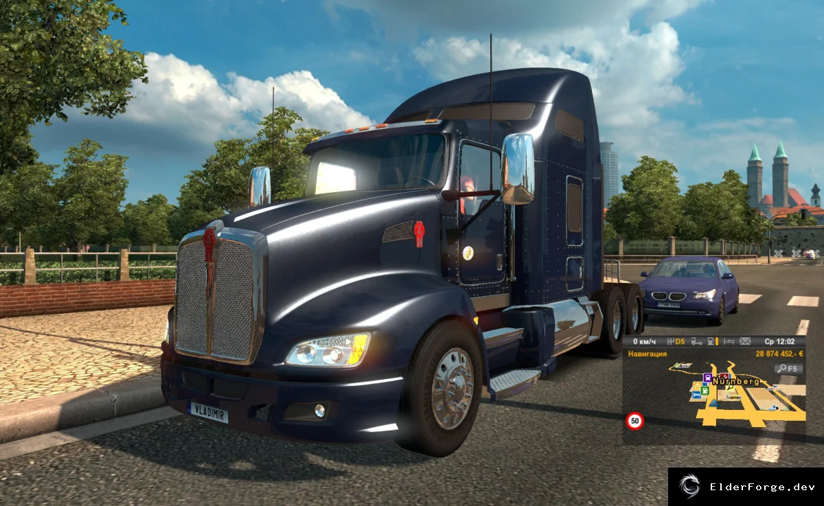 Обложка мода: Kenworth T660 для Euro Truck Simulator 2 – уникальная кабина Volvo, звук и кастомные диски