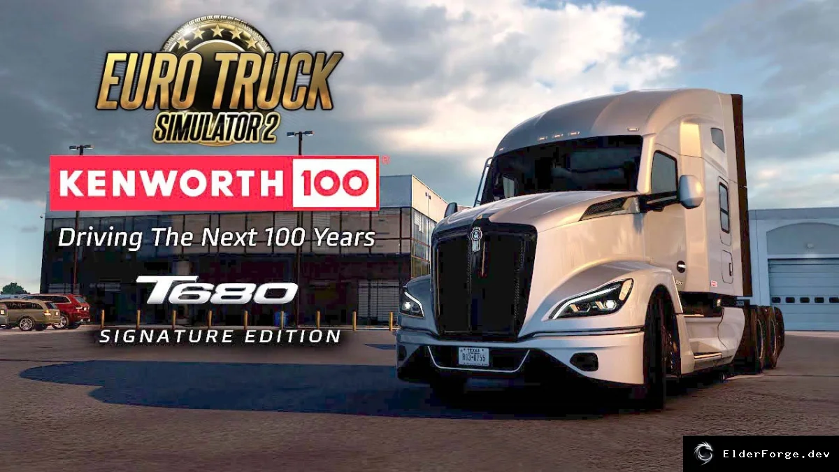 Обложка мода: Kenworth T680 NG 2022 – новый грузовик для Euro Truck Simulator 2 (ETS2)