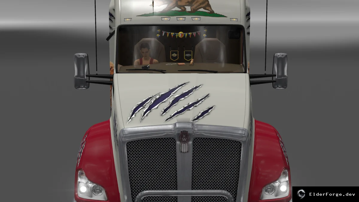Обложка мода: Kenworth T680 с DLC v2.0 для ETS2 1.23 – новые кабины, шасси и звук