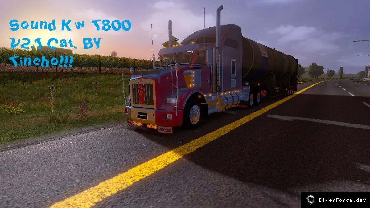 Обложка мода: Kenworth T800 – полный звуковой пакет для ETS2 (версия 1.17)