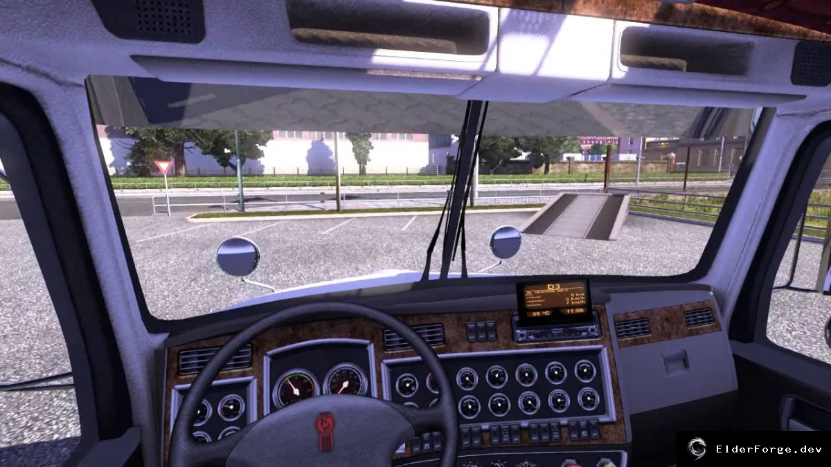 Обложка мода: Kenworth T800 с новым интерьером для Euro Truck Simulator 2 (версии 1.4.8‑1.4.12)
