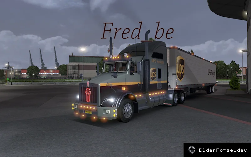 Обложка мода: Kenworth T800 с UPS‑трейлером – новый скин для ETS2