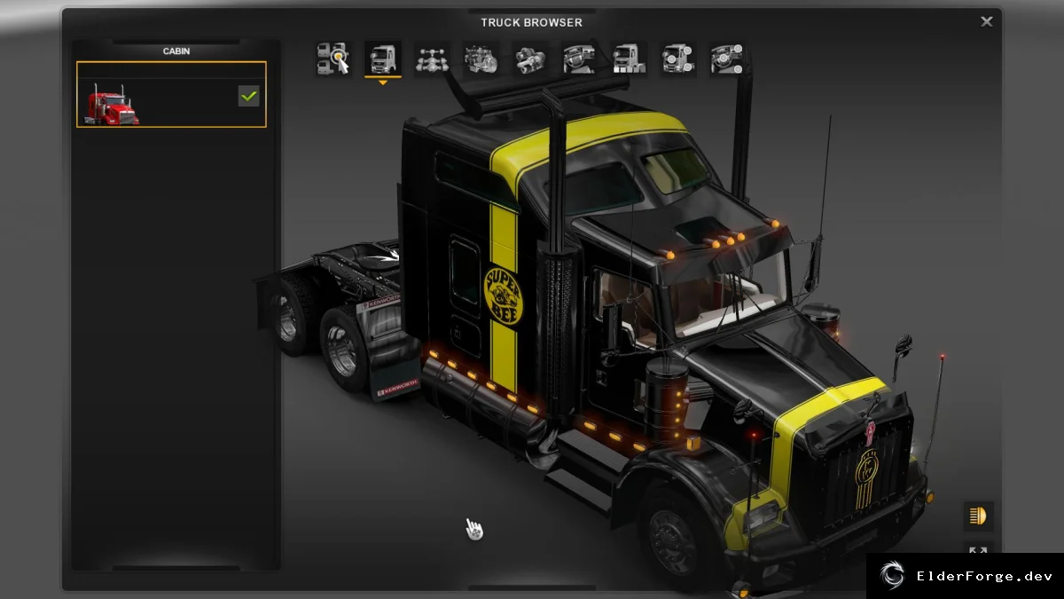 Обложка мода: Kenworth T800 Super Bee – уникальный скин для Euro Truck Simulator 2 (ETS2)