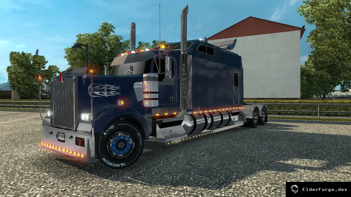 Обложка мода: Kenworth W900 Long Remix – новый грузовик для Euro Truck Simulator 2