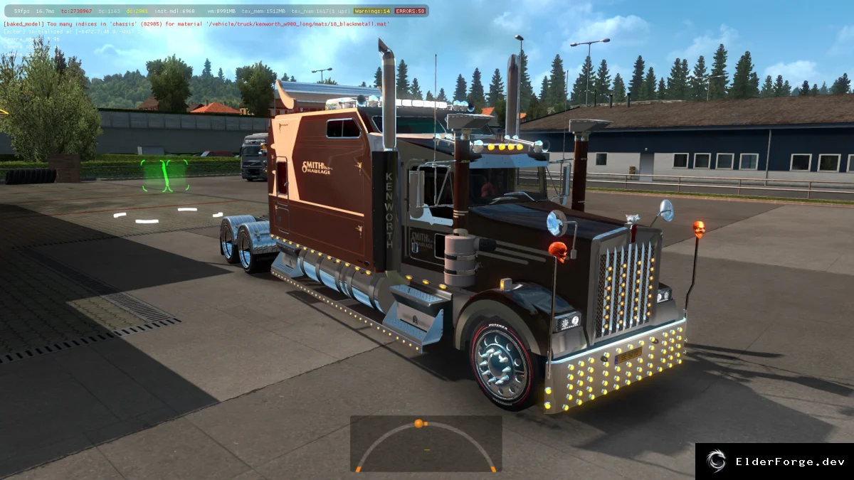 Обложка мода: Kenworth W900 LONG VERSION 8‑2 E – новый грузовик для Euro Truck Simulator 2 (ETS2 1.35‑1.36)