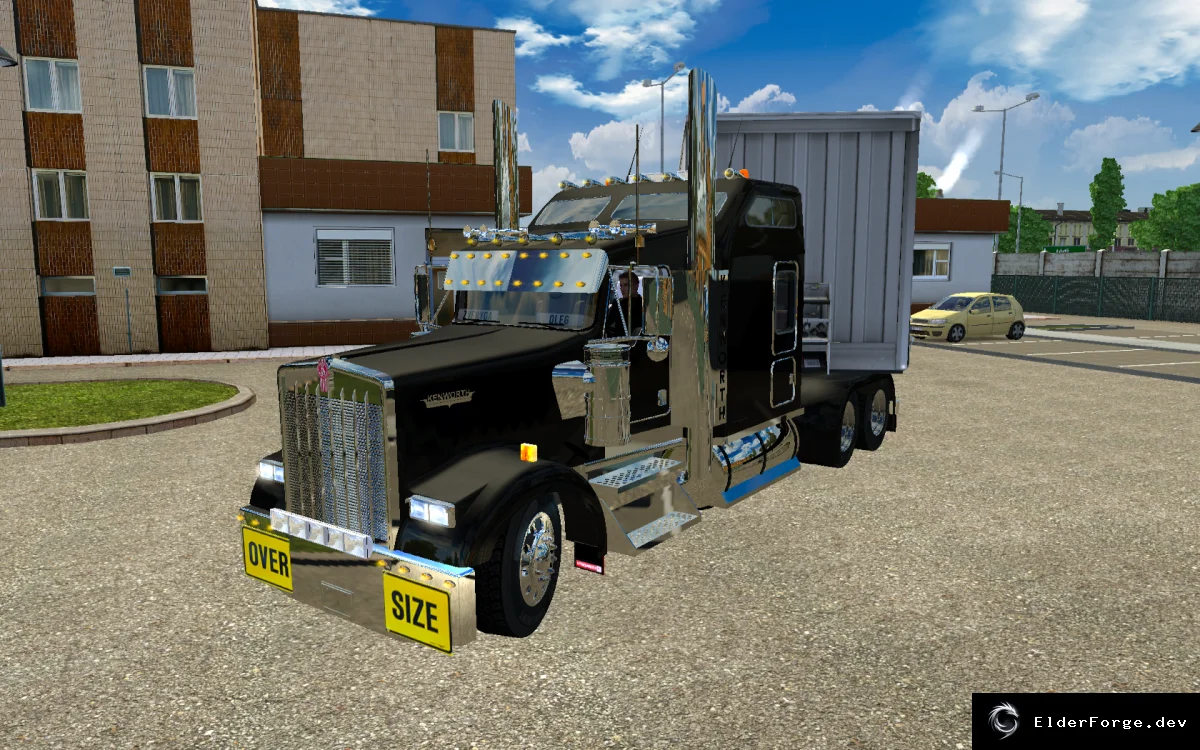 Обложка мода: Kenworth W900 – мощный грузовик с 2000 л.с. для Euro Truck Simulator 2