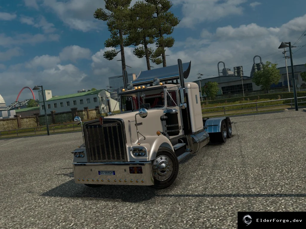 Обложка мода: Kenworth W900a для Euro Truck Simulator 2 – полная модель с уникальным салоном