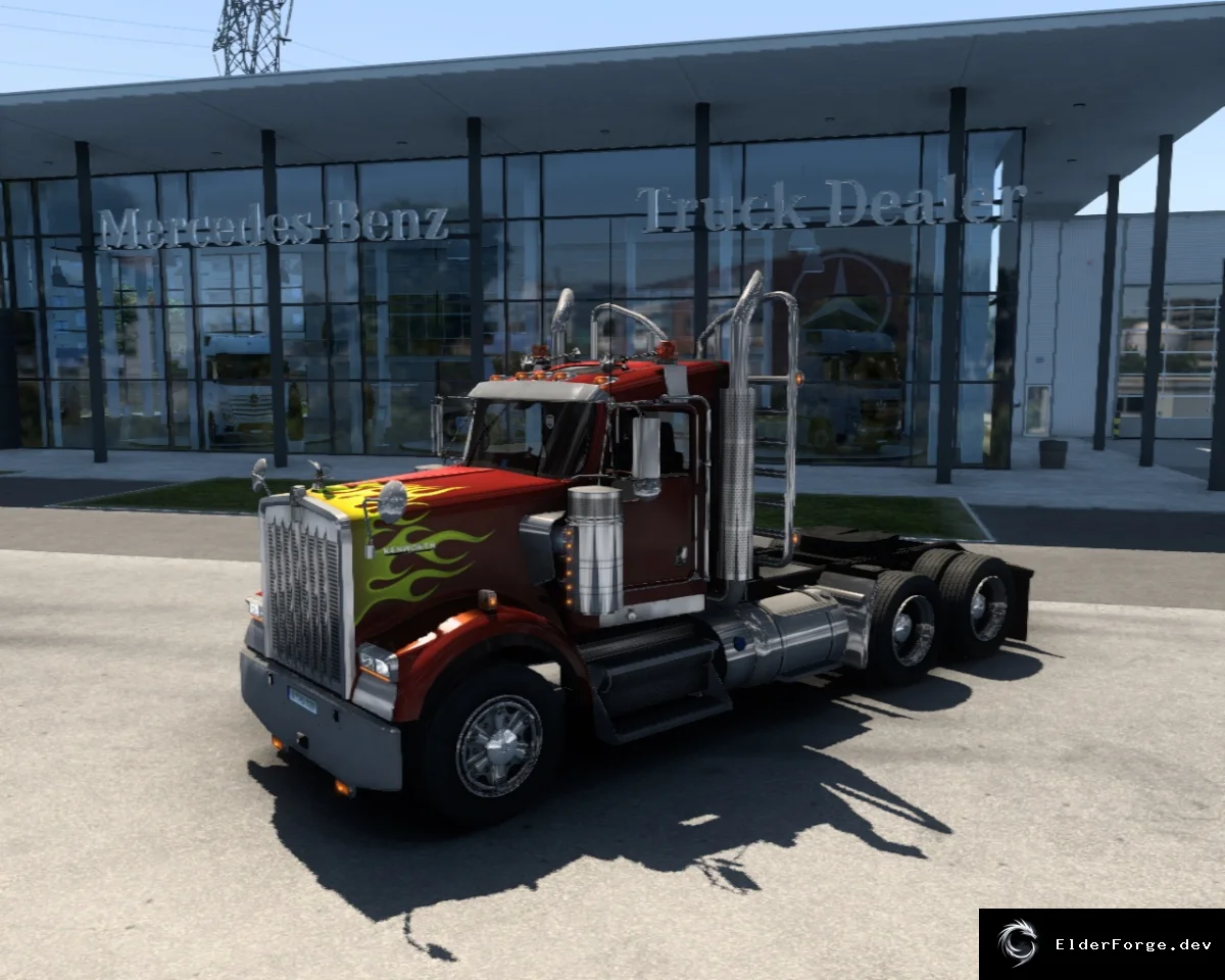 Обложка мода: Kenworth W900B 80‑х годов – классический американский тягач для Euro Truck Simulator 2