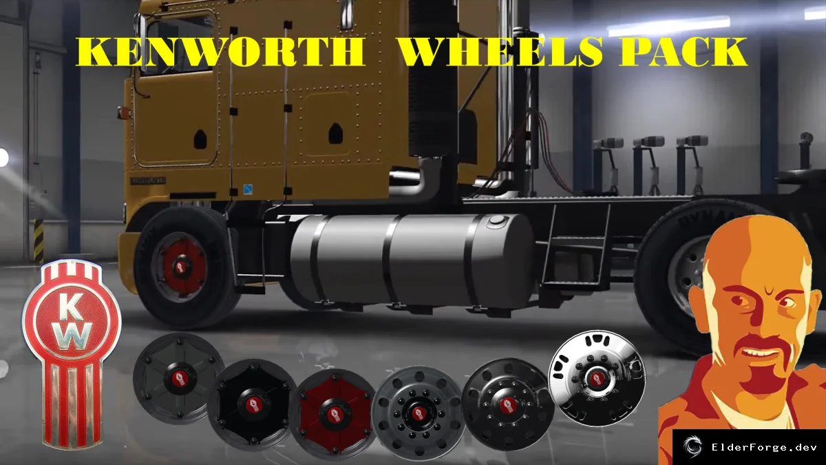 Обложка мода: Kenworth Wheels Pack для Euro Truck Simulator 2 – новые колёса