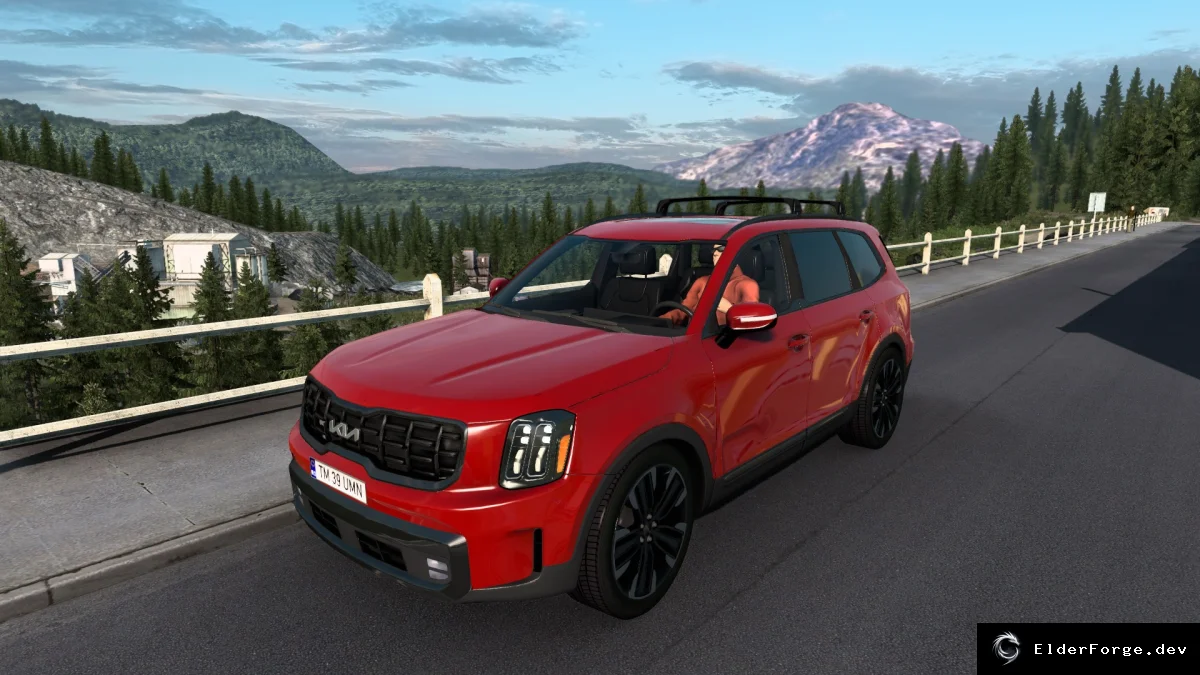 Обложка мода: Kia Telluride SX X‑Pro 2024 для Euro Truck Simulator 2 – полные кастомизации